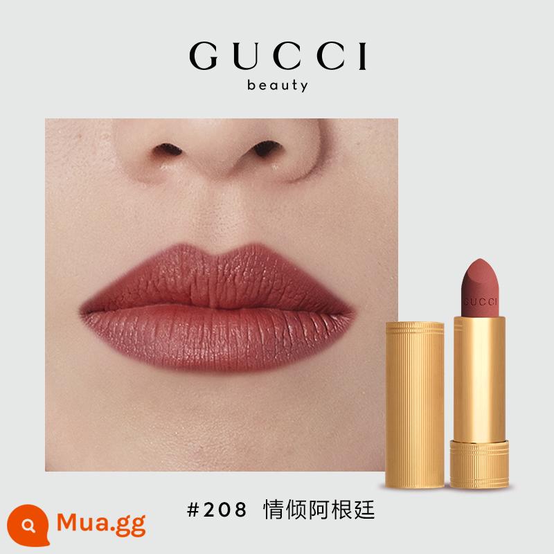 [Chính hãng] Son lì GUCCI Gucci nhung 25 217 519 son lì - 208 Tình yêu ở Argentina