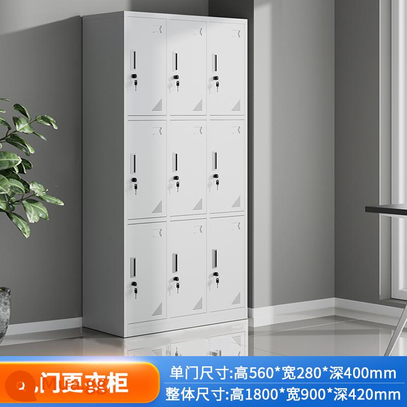 Tủ sắt locker 12 cánh nhân viên tủ sắt có khóa tủ đựng bát đĩa tủ ký túc xá tủ sắt locker 12 cửa tủ đựng giày dép - Tủ khóa chín cửa [đã được lắp đặt hoàn chỉnh và sẵn sàng để sử dụng tại nhà]