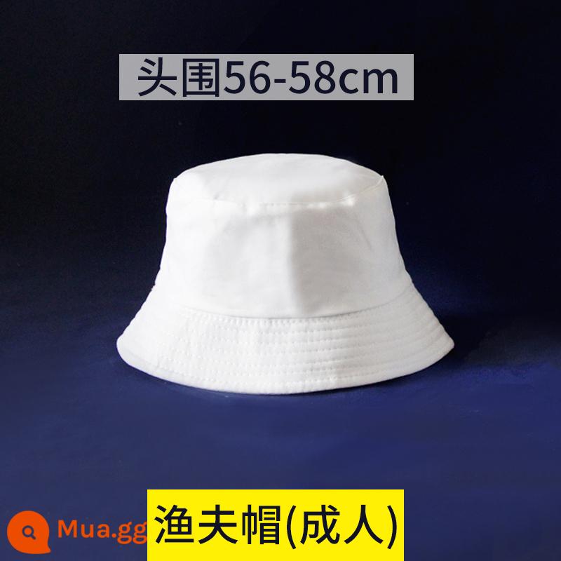 Buộc-nhuộm màu tài liệu giảng dạy cotton trắng nguyên chất ngư dân mũ DIY vẽ tay người lớn đạt đỉnh nắp cha mẹ-con hoạt động mũ bóng chày - Mũ ngư dân cho người lớn [chu vi vòng đầu 56-58cm]