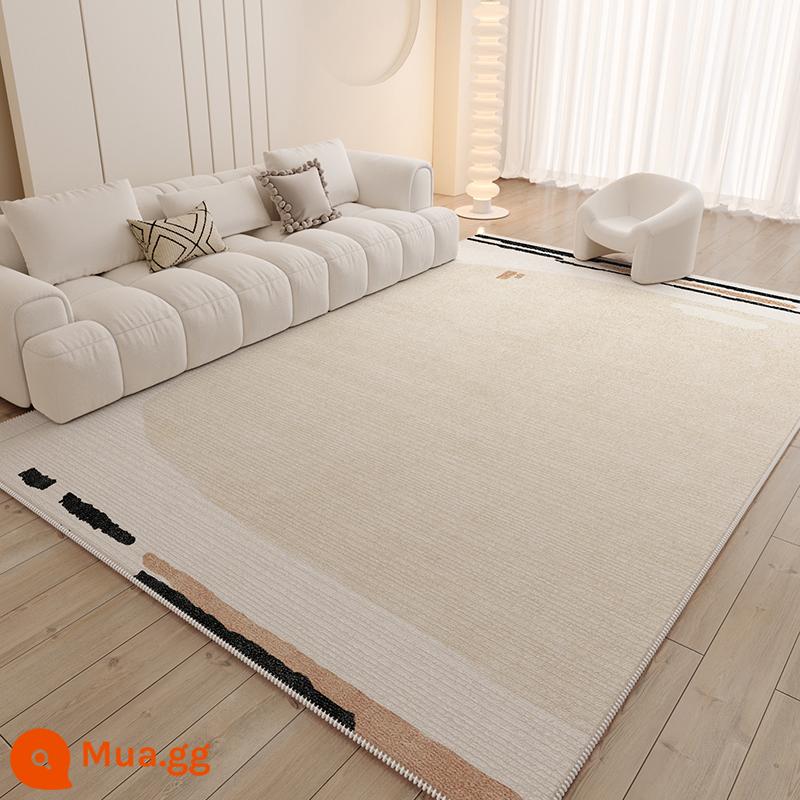 Thảm trắng phòng khách phong cách mới nhẹ nhàng sang trọng cao cấp phong cách kem ghế sofa đơn giản có thể giặt và lau được thảm trải sàn phòng ngủ màu trơn - cây