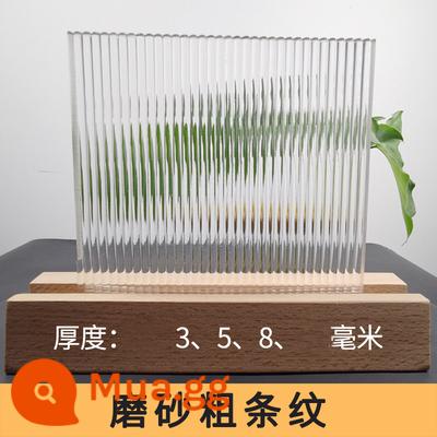 Tấm sọc cửa tủ acrylic Changhong tùy chỉnh Kệ lưu trữ bằng thủy tinh trong suốt tùy chỉnh Cửa trượt chống bụi - Sọc dày mờ, bất kỳ kích thước tùy chỉnh