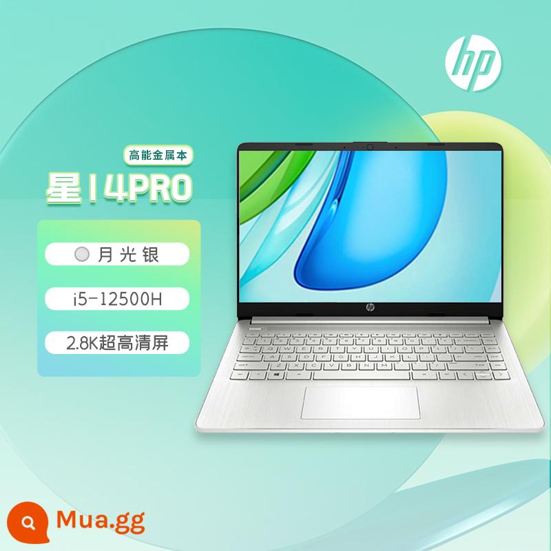 [Mới ra mắt năm 2022] Máy tính xách tay HP HP Star 14Pro sách mỏng nhẹ tùy chọn Intel Core i5 thế hệ thứ 12 màn hình 2.8k xách tay nữ sinh viên đại học sách văn phòng hàng chính hãng - [Star Silver] i5-12500H | Màn hình lõi hiệu suất cao | Màn hình 2.8K | Vân tay + bàn phím có đèn nền