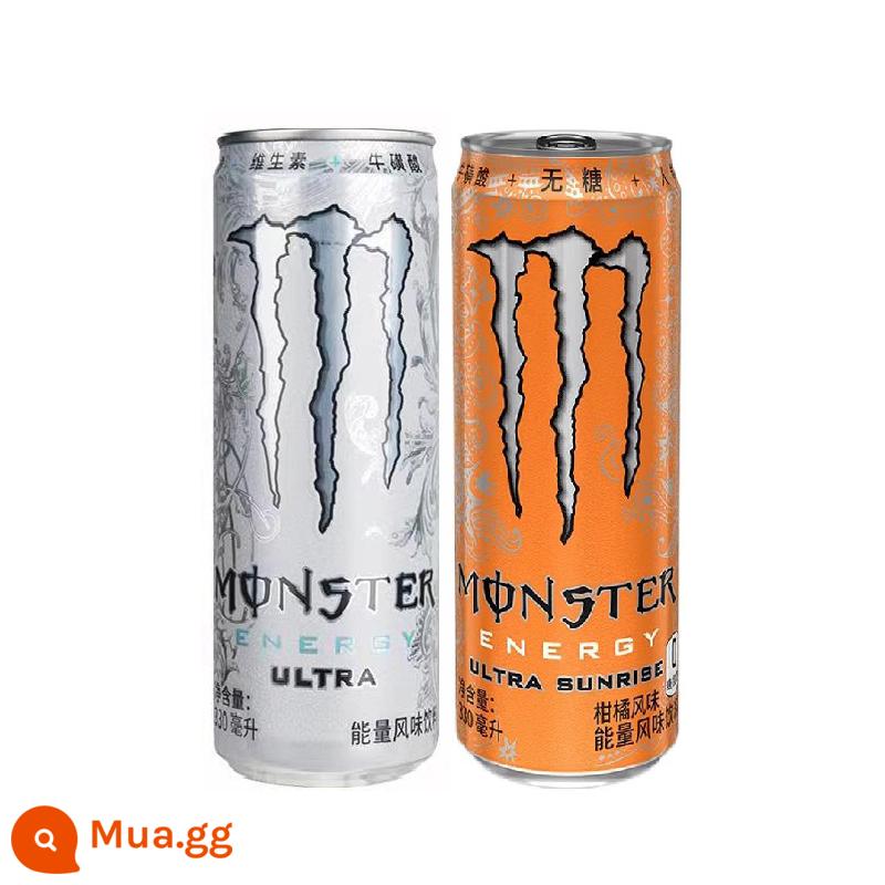 Magic claw drink monster Coca-Cola năng lượng ma thuật thể thao hương gốc xoài cam quýt rồng vàng 24 lon - 24 lon=[Móng vuốt quỷ trắng 12+Quả quýt 12]