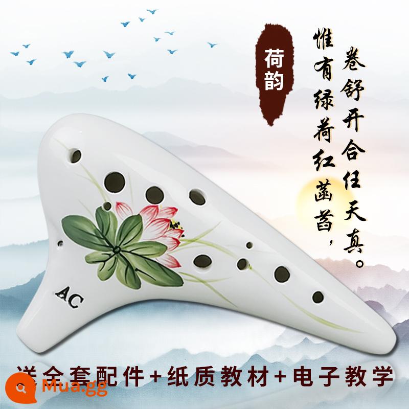 Fengya ocarina 12 lỗ AC ocarina mục vụ gió giữa giai điệu c-tune mười hai lỗ hun khói chuyên nghiệp sinh viên vẽ tay mới bắt đầu - Điều hòa 12 lỗ Heyun [tặng đầy đủ phụ kiện + giáo cụ]