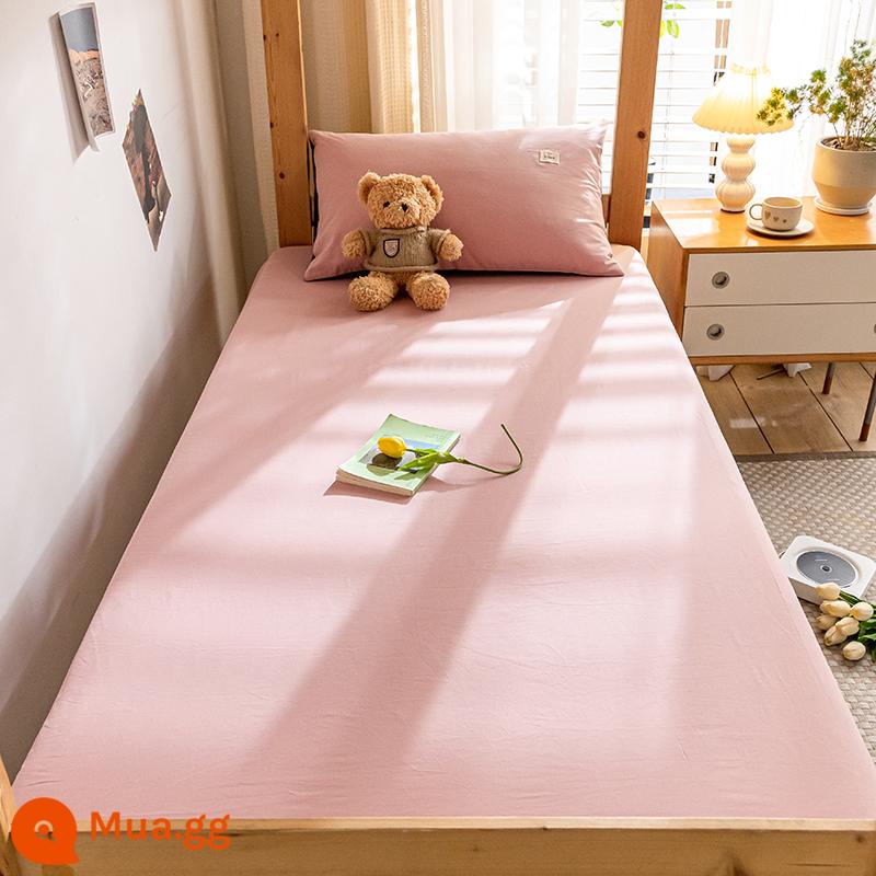 MUJI Cotton Trang Bị Tấm Ký Túc Xá Sinh Viên Cotton Đặc Biệt Drap Giường Nệm Giường Túi Đơn Tấm Bọc Bộ Giường - Bột đậu đỏ [100% cotton đã giặt sạch, một giả sẽ bị phạt mười]