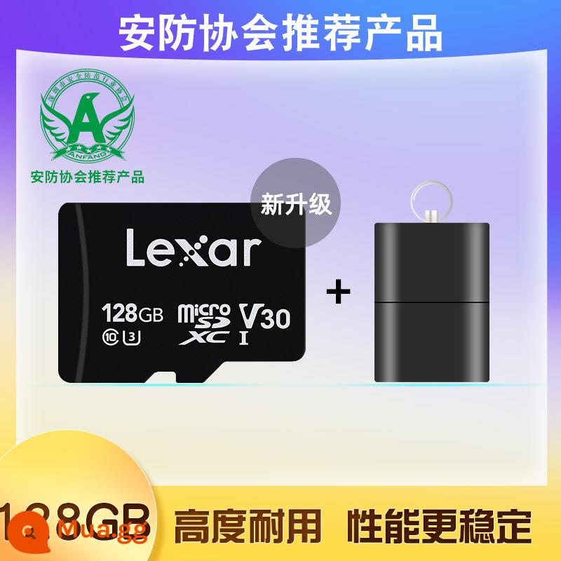 Thẻ nhớ ghi âm lái xe Lexar Lexar Krypton 001 64g bộ nhớ geek thẻ tf thẻ nhớ u3sd - Thẻ nhớ bảo mật 128G + đầu đọc thẻ