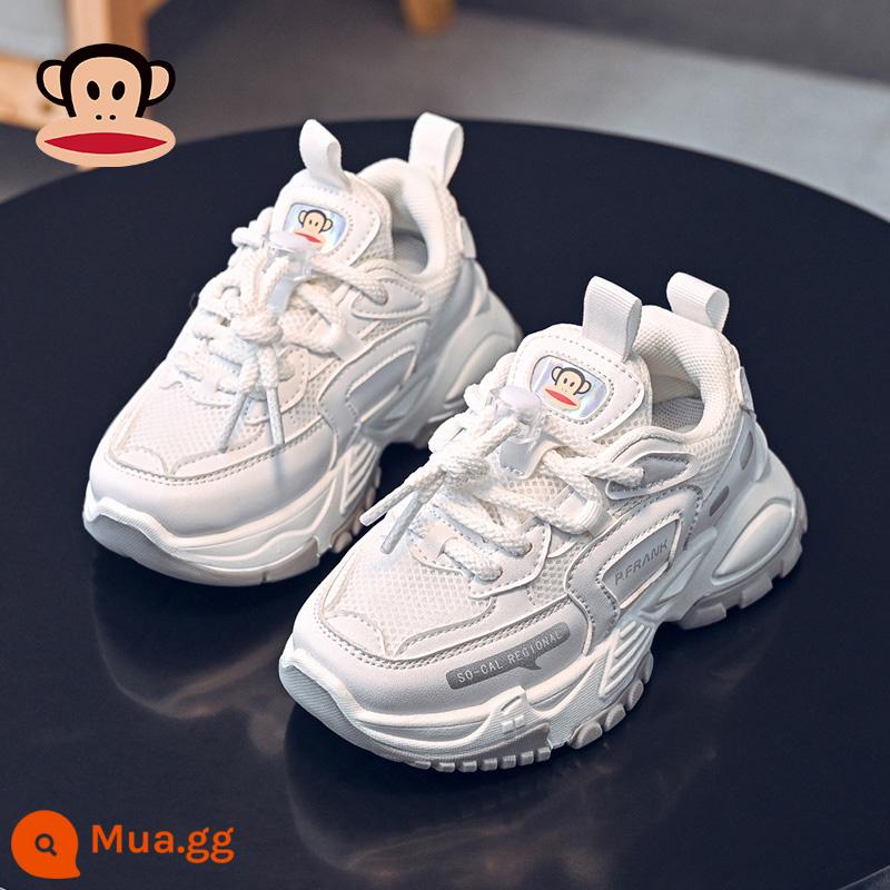 Big Mouth Monkey Girls Daddy Shoes 2023 New Explosive Style Spring and Autumn Thương hiệu hợp thời trang Lưới thoáng khí Big Boys Giày thể thao trẻ em - 3824 trắng [lưới]