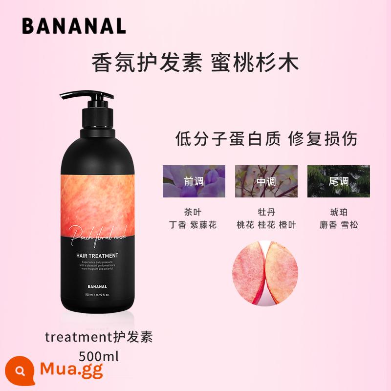 Dầu gội hương thơm Bananal của Hàn Quốc Li Yufei khuyên dùng dầu xả không chứa silicone để có mùi thơm lâu, kiểm soát dầu và bồng bềnh - Dầu Xả 500ml (Peach Fir)