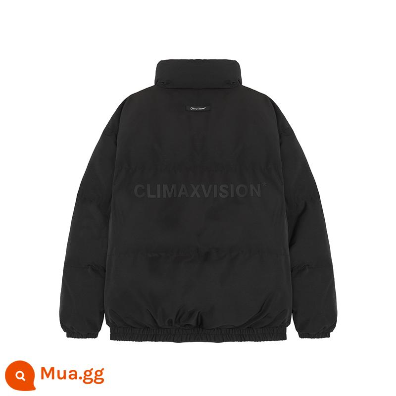 CLIMAX VISION Ép In Chữ Đệm Bông Dày Ấm Thường Ngày Áo Khoác Bánh Mì Mùa Đông Áo Khoác Cotton - đen