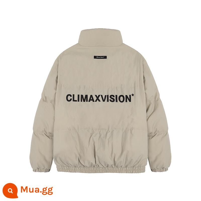 CLIMAX VISION Ép In Chữ Đệm Bông Dày Ấm Thường Ngày Áo Khoác Bánh Mì Mùa Đông Áo Khoác Cotton - Khaki