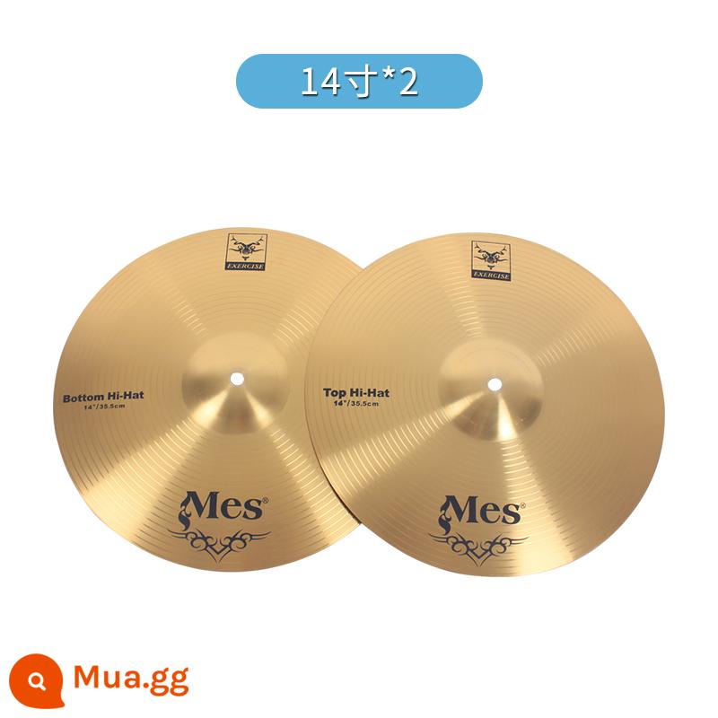 Bản gốc MES 鑔 trống Maisi treo 18 inch 鑔 bộ 鑔 trống jazz 鑔 bộ ding ding 鑔 có giá đỡ - 14 inch hai tờ