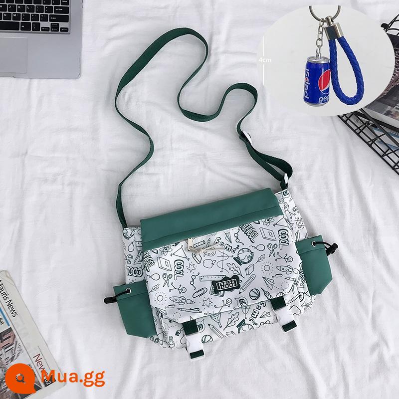 Bag -body túi nam giới thương hiệu Tide Wind và túi đi lại túi lớn túi lớn - Xanh + Coca