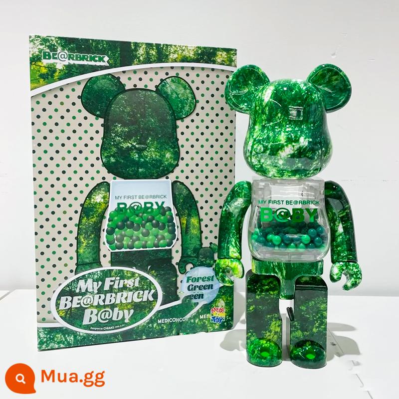 Bearbrick400% Bạo Lực Gấu Vật Trang Trí Đế Núi Rỗng Các Khối Xây Dựng Gấu Bầu Trời Đầy Sao Qianqiu Bắn Mực Phòng Khách Búp Bê Búp Bê - Rừng Càn Khâu