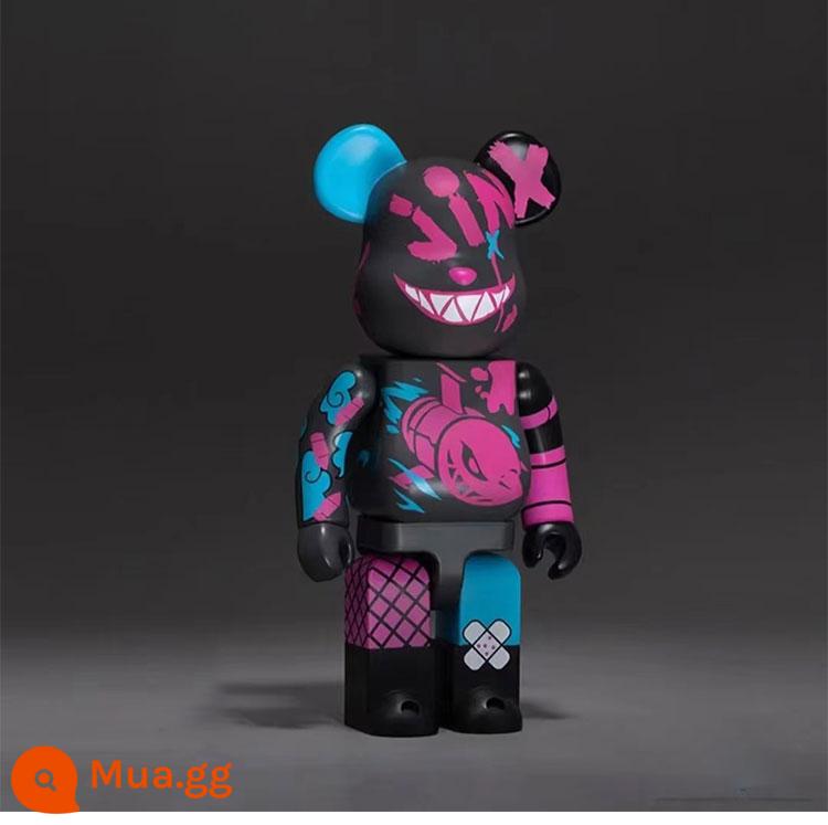 Bearbrick400% Bạo Lực Gấu Vật Trang Trí Đế Núi Rỗng Các Khối Xây Dựng Gấu Bầu Trời Đầy Sao Qianqiu Bắn Mực Phòng Khách Búp Bê Búp Bê - Jinx