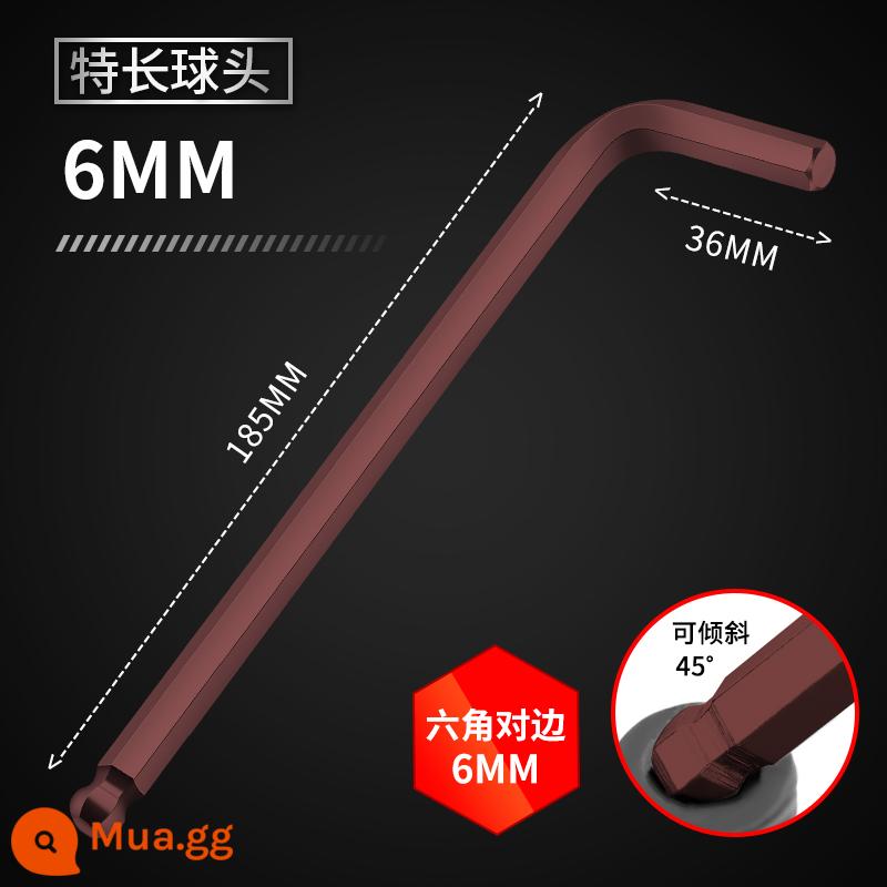 Bộ cờ lê lục giác bên trong mở rộng s2 cường độ cao đơn 2.5346 17mm Bộ cờ lê lục giác cấp công nghiệp siêu cứng - Bóng siêu dài S2-6mm