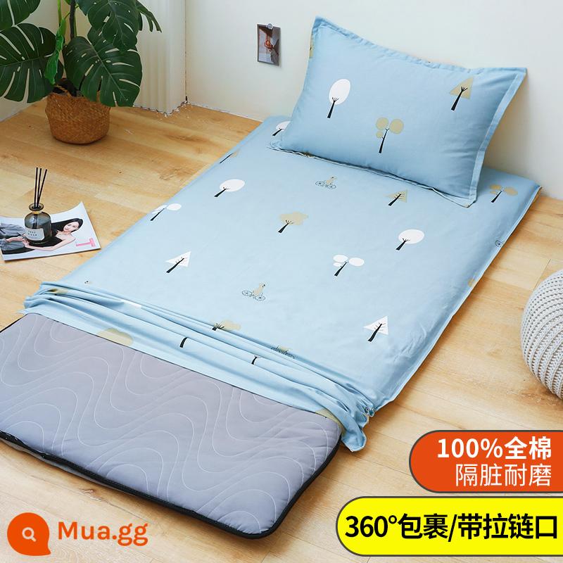 Áo Nệm Cotton Nguyên Chất Vỏ Chăn Ký Túc Xá Sinh Viên Đơn 90X200 Nệm Vỏ Chăn 190 Bọc Nệm Trọn Gói 0.9 - tâm trạng tốt