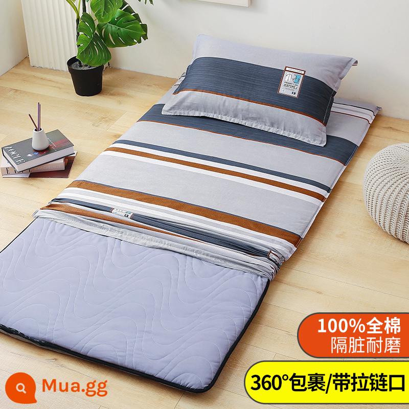 Áo Nệm Cotton Nguyên Chất Vỏ Chăn Ký Túc Xá Sinh Viên Đơn 90X200 Nệm Vỏ Chăn 190 Bọc Nệm Trọn Gói 0.9 - Morgan