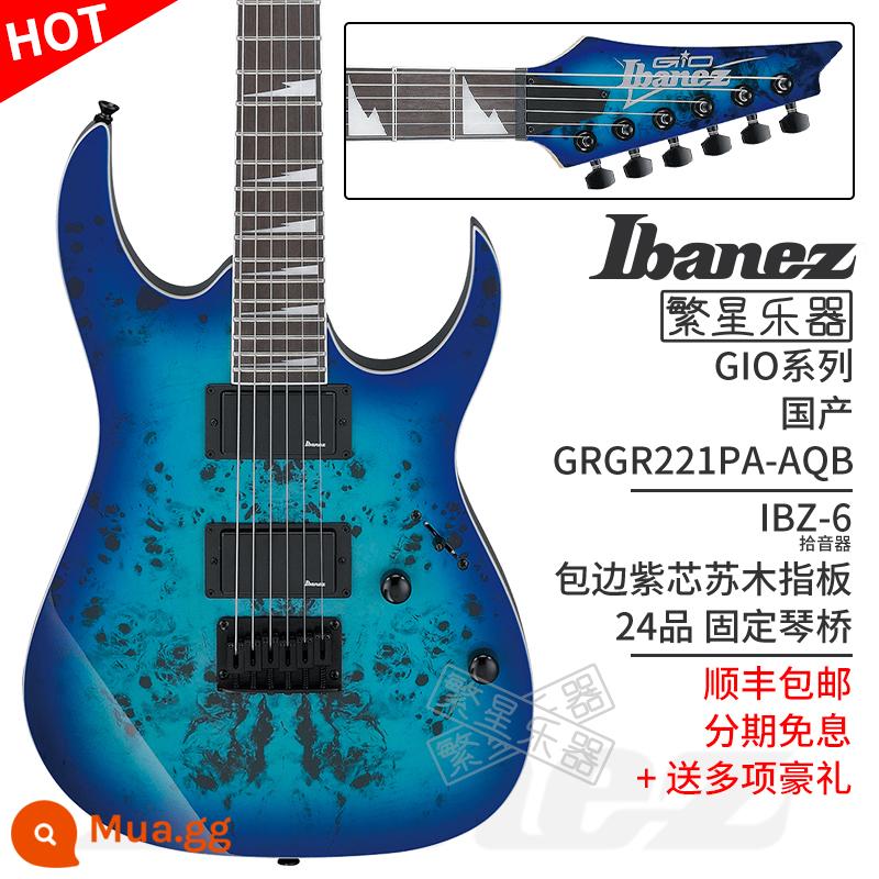 Ibanez Ibanna đàn guitar điện GRX40 GRG220PA GRG121SP GRGR221PA GRG131 - GRGR221PA-AQB độ dốc màu xanh lục hồ