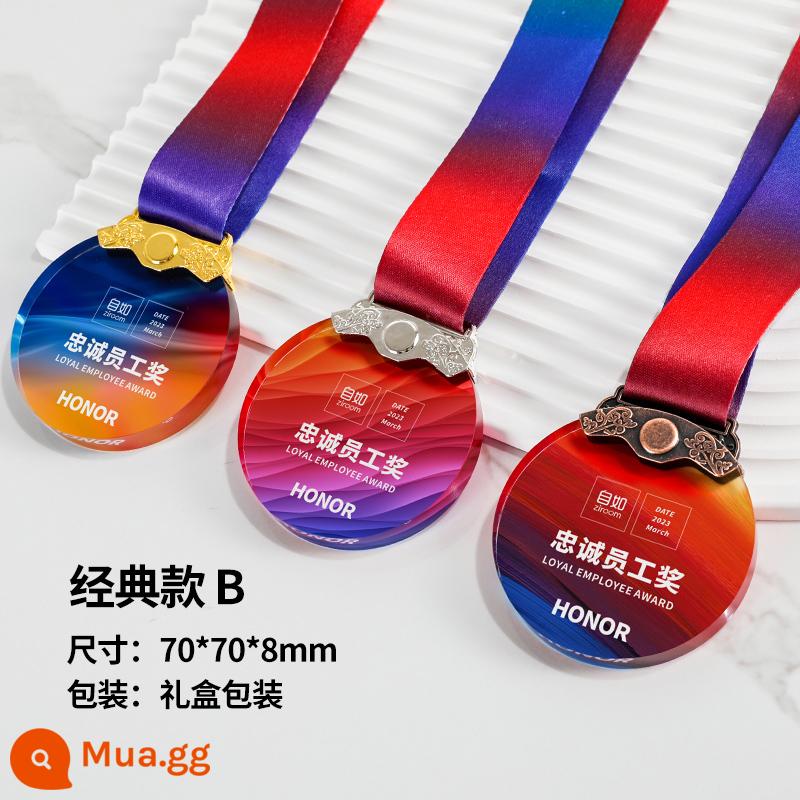 Mô hình pha lê kim loại tùy chỉnh marathon bóng rổ trò chơi bóng đá vô địch Huân chương danh dự trẻ em - In màu góc phải