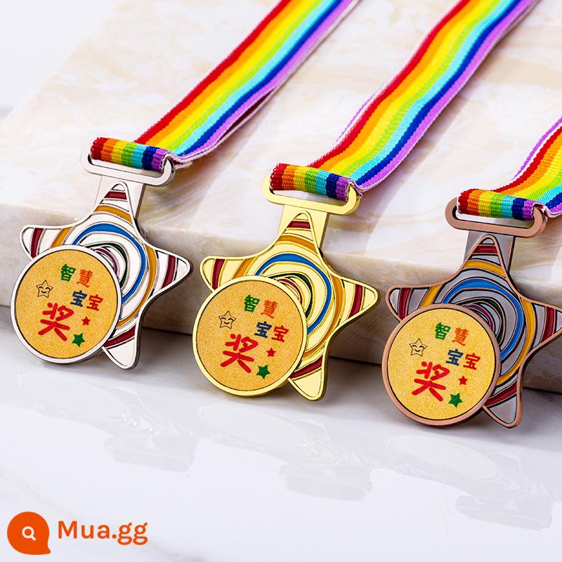 Mô hình pha lê kim loại tùy chỉnh marathon bóng rổ trò chơi bóng đá vô địch Huân chương danh dự trẻ em - Mẫu ngôi sao năm cánh B