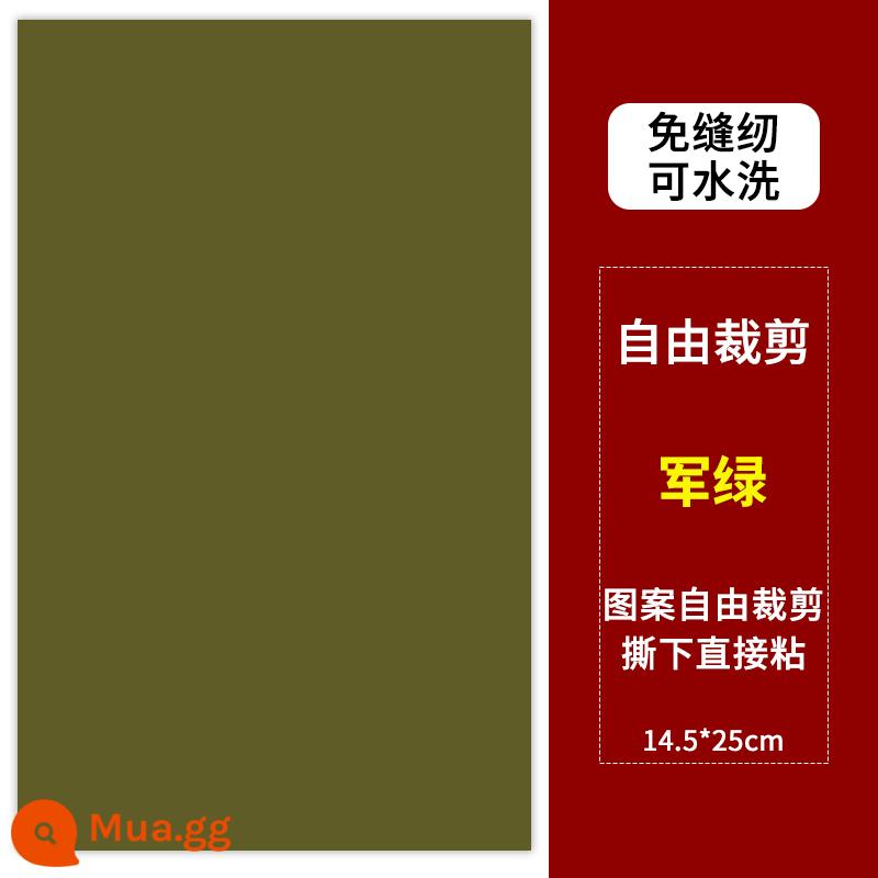 Miếng vá vải cho áo khoác lông vũ mà không có dấu vết sửa chữa lỗ vá lỗ vá tự dính sửa chữa quần áo không đường may vá lỗ vá hoa văn - Toàn bộ tấm màu xanh quân đội - không cần cắt và có thể giặt được