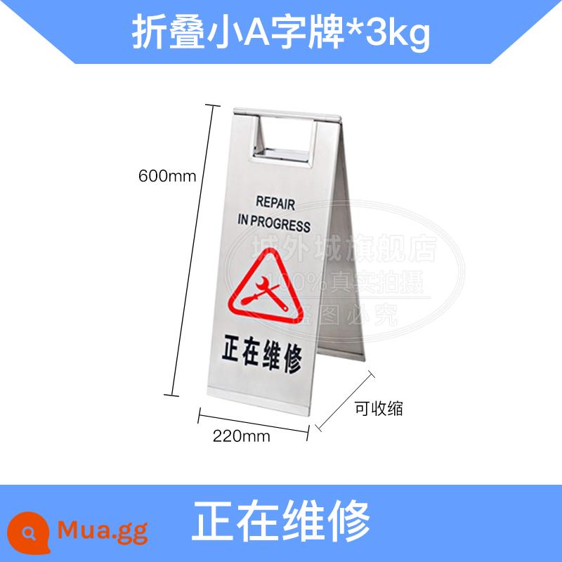 Cơ sở đường nón cảnh báo nón cách ly Nón vuông xô kem giao thông rào chắn biển báo cấm đậu xe bến tàu thép không gỉ phản quang - Biển báo đỗ xe bằng thép không gỉ dày có thể gập lại - đang sửa chữa