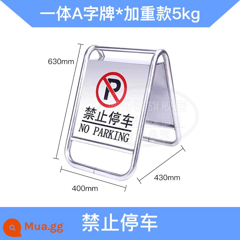 Cơ sở đường nón cảnh báo nón cách ly Nón vuông xô kem giao thông rào chắn biển báo cấm đậu xe bến tàu thép không gỉ phản quang - [Tích hợp] Trọng lượng 5kg cấm đỗ xe