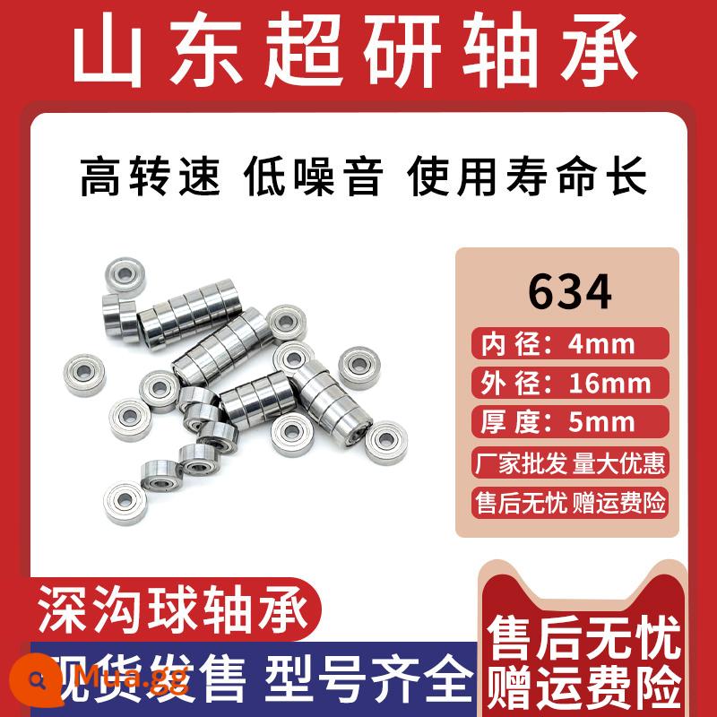 Danh sách đầy đủ các mẫu vòng bi thu nhỏ Đường kính trong vòng bi nhỏ nhỏ 1 1,5 2 2,5 3 4 5 6 7 8 9mm - 634-Đường kính trong 4, đường kính ngoài 16, độ dày 5mm