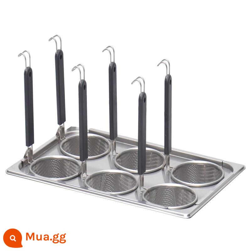 Nước chiên Fried Filter Frying Lưới khiêu dâm Duaron Fried Pot Bottom Net Net Thép không gỉ Phụ kiện Fryric Fry - Nắp nấu mì 6 lỗ + rổ nấu mì 6-H27