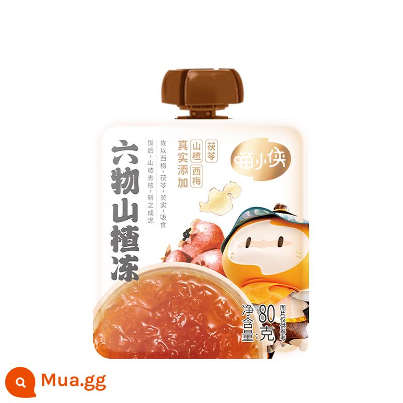 Meow Xiaoxia Liuwu Pear Cream Jelly Không thêm Đường trắng Đồ ăn vặt cho Trẻ em, Công thức Thức ăn Trẻ em cho Bé - Táo gai, Poria và Thạch Liuwu *1