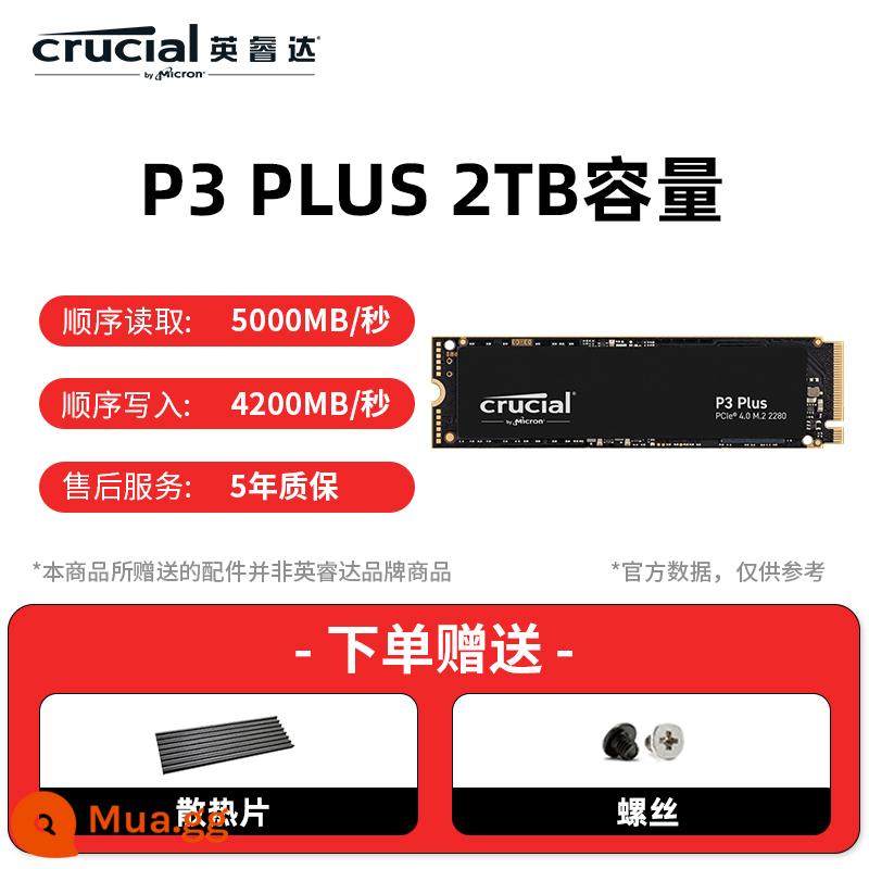 Ổ cứng thể rắn Inruida P3 giao diện m2 1t 500g SSD máy tính xách tay nvme máy tính để bàn ổ cứng trò chơi - P3plus 2T PCIE4.0[5000MB/giây]