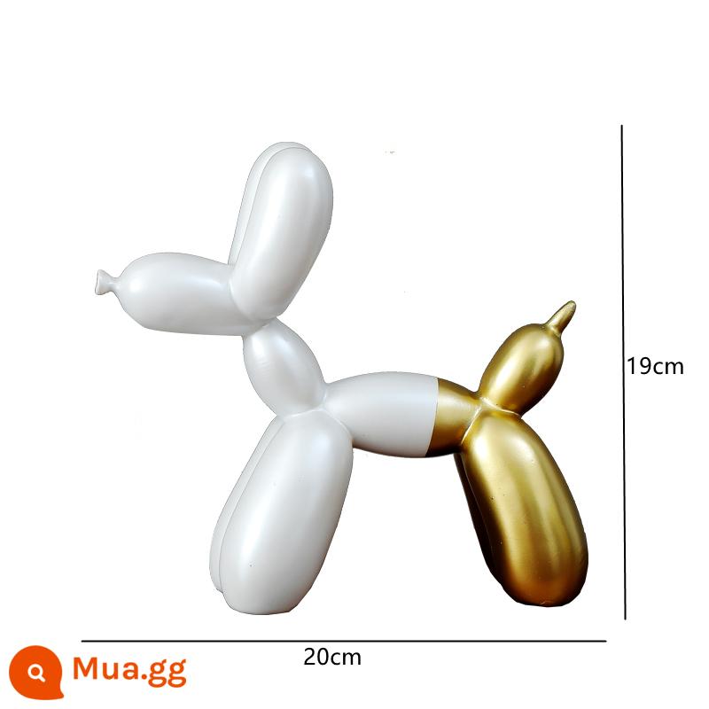 Bắc Âu Sáng Tạo Vật Trang Trí Đơn Giản Hiện Đại Trừu Tượng Nhân Vật Điêu Khắc Văn Phòng Tủ Tivi Phòng Khách Tủ Rượu Trang Trí Mềm Mại - Chó bóng bạch kim