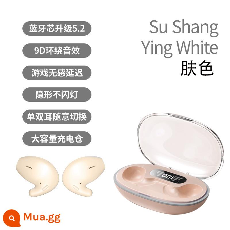 Tai nghe Bluetooth dẫn truyền xương, true wireless và in-ear, 2023 cao cấp mới ngủ không đau, đeo lâu, pin siêu dài cho chị em - Phiên bản cuối cùng màu vàng thân thiện với da [có thể đeo khi nằm nghiêng + hiệu ứng âm thanh vòm 9D]