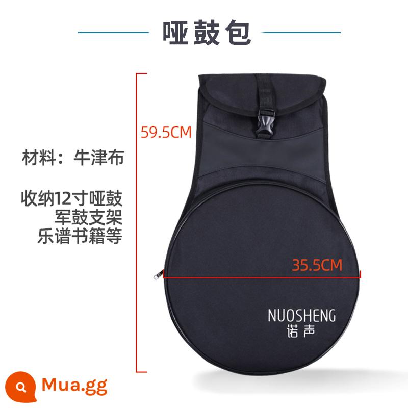 Trống thực hành trống câm Nuosheng 12 inch đệm trống câm bộ đếm nhịp bộ trống dành cho người mới bắt đầu mục bộ gõ tấm trống phụ - Bộ trống câm