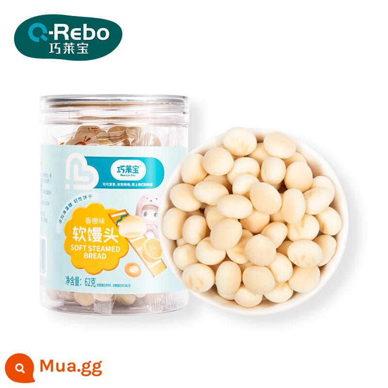 Bánh bao hấp mềm Qiaolaibao 62g bánh quy dai dâu việt quất chuối cam nhiều hương vị ăn vặt bổ dưỡng không ngán - hương cam