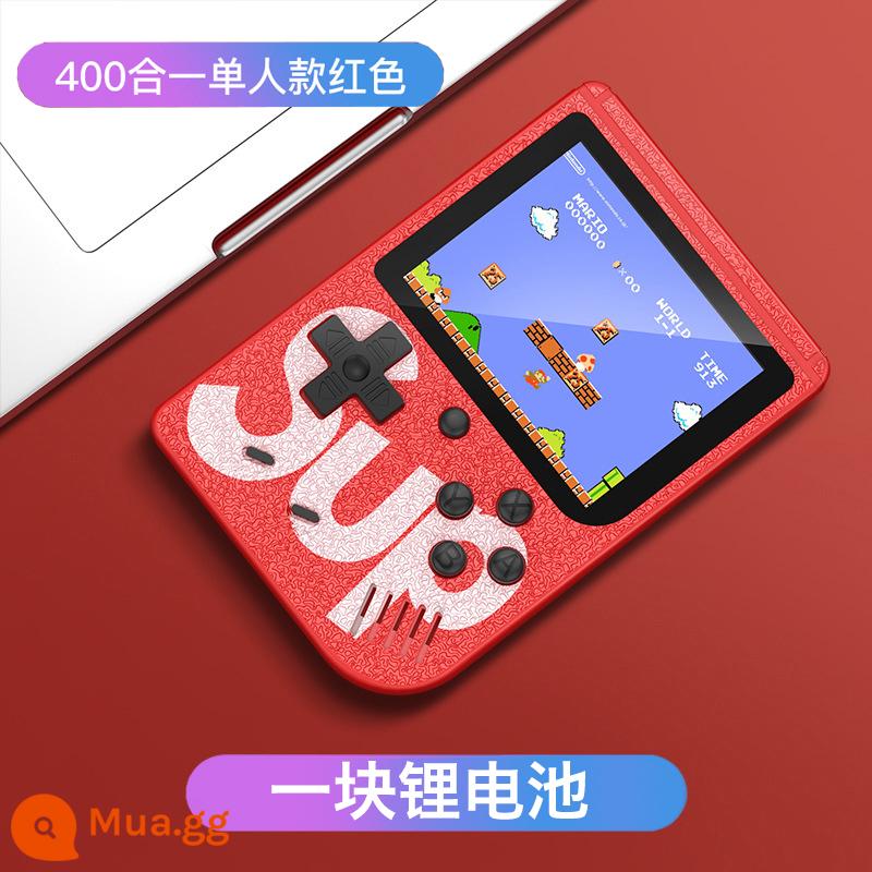 Lòng bàn tay sup mới phủ cổ tay cầm đôi máy chơi game cổ điển hoài cổ độc lập sạc pin PSP cũ Super Mario máy rung đơn mini nhỏ cầm tay cùng loại máy chơi game cầm tay trẻ em - SUP thông thường {400 trò chơi} chơi đơn màu đỏ