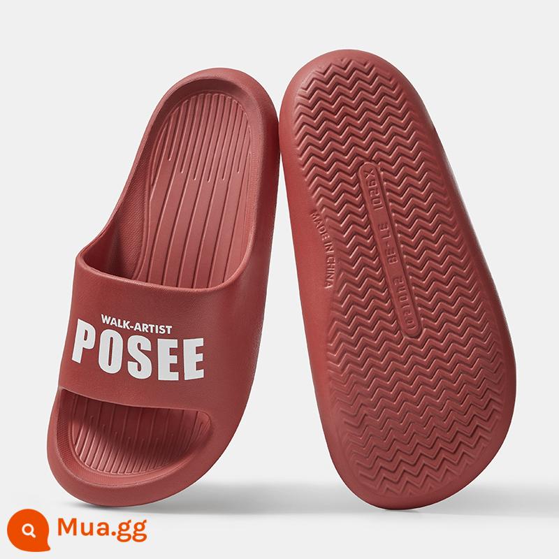 Puxi chuối thuyền cha mẹ -child slipper cô gái chống lại mùa hè gia đình tắm tắm tắm tắm cho trẻ em lớn - màu đỏ