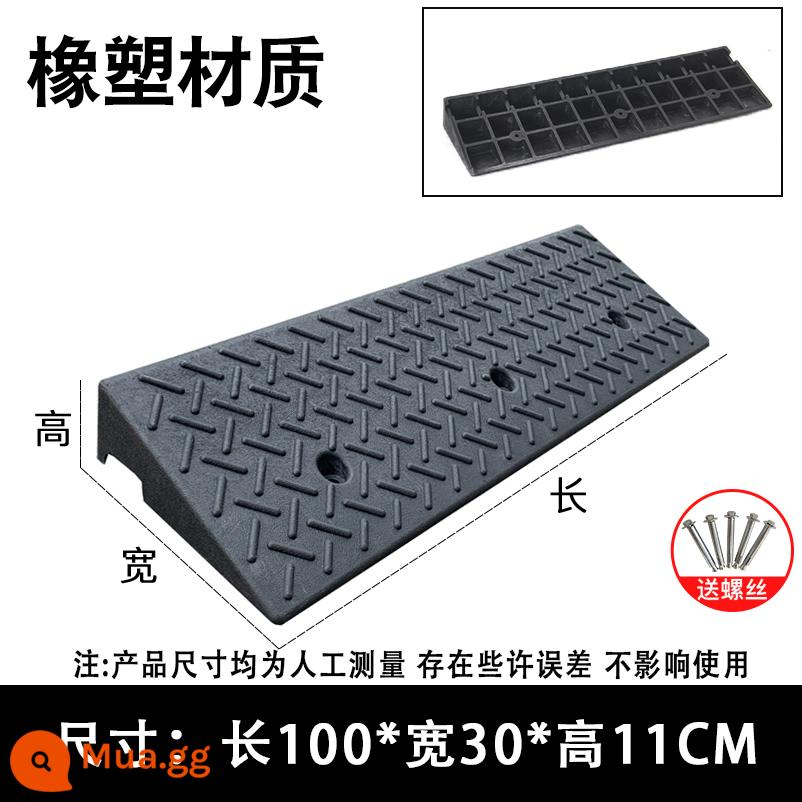 Thảm lót dốc bậc thảm lề đường cao su nhựa đường dọc xe lên dốc thảm leo dốc ngưỡng thảm tam giác gờ giảm tốc - 100-30-11