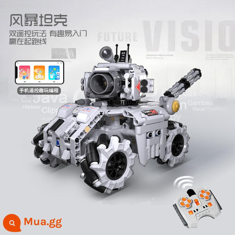 Lập Trình Robot Khối Xây Dựng 8 Ngày Trẻ Em Quà Tặng 10-12 Tuổi Bé Trai Xếp Hình Đồ Chơi Lắp Ráp Sinh Nhật Bé Trai - c71012 Xe tăng bão