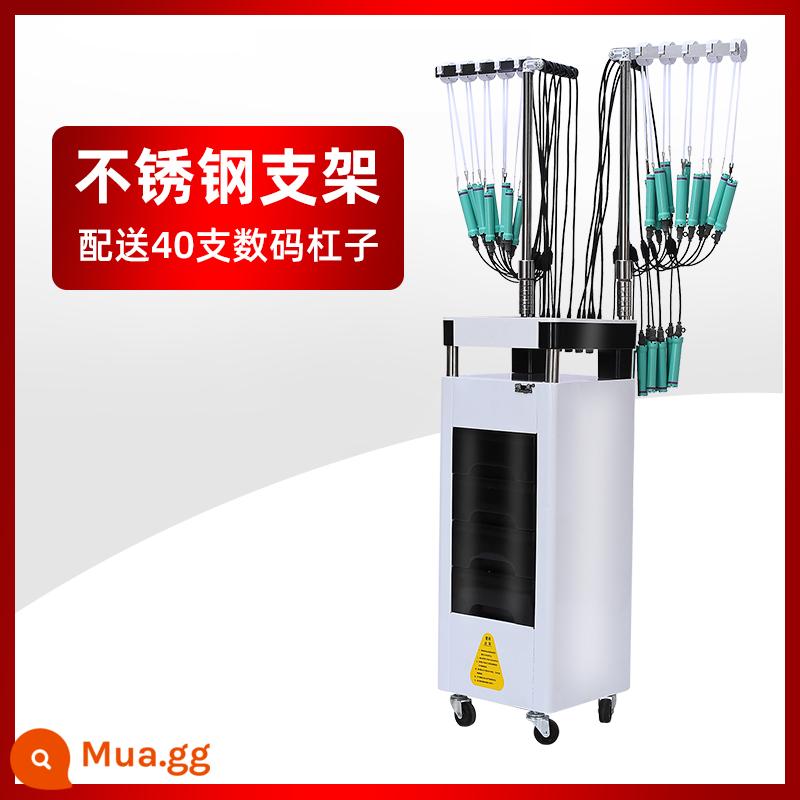 Mới 24V Nhiệt Độ Không Đổi Máy Uốn Tóc Salon Làm Tóc Thông Minh Nóng Uốn Cơ Chế Kundian Kỹ Thuật Số Máy Gốm Sứ Kép uốn Máy - Máy kỹ thuật số màu trắng 40 đầu + 40 thanh + 16 hộp quản lý cáp