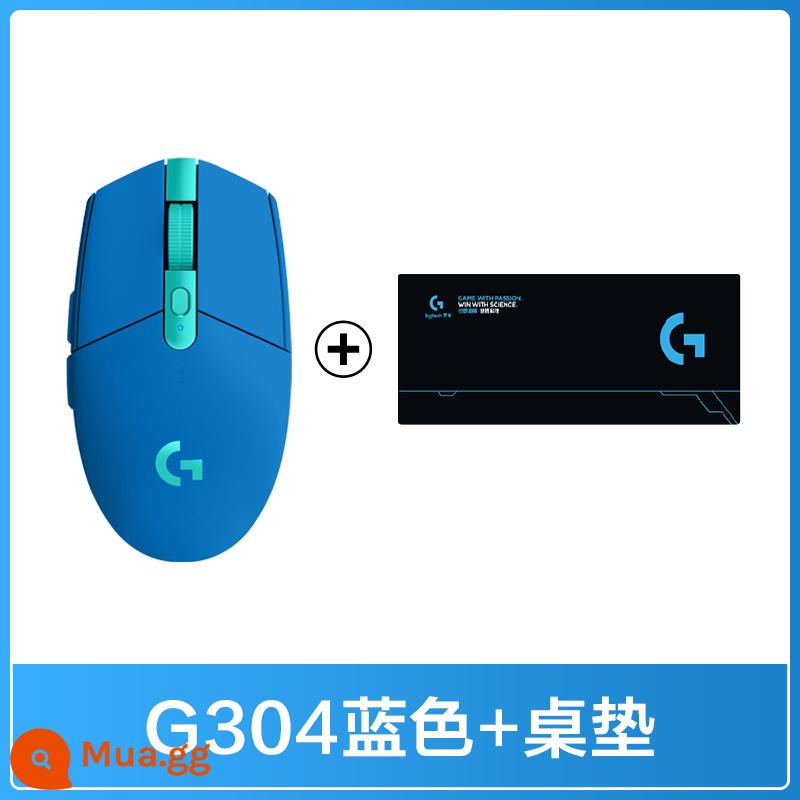 Logitech G304 chuột không dây game esports cơ máy tính để bàn laptop chuột cf/lol ăn gà macro nam - Thảm trải bàn dài + xanh G304