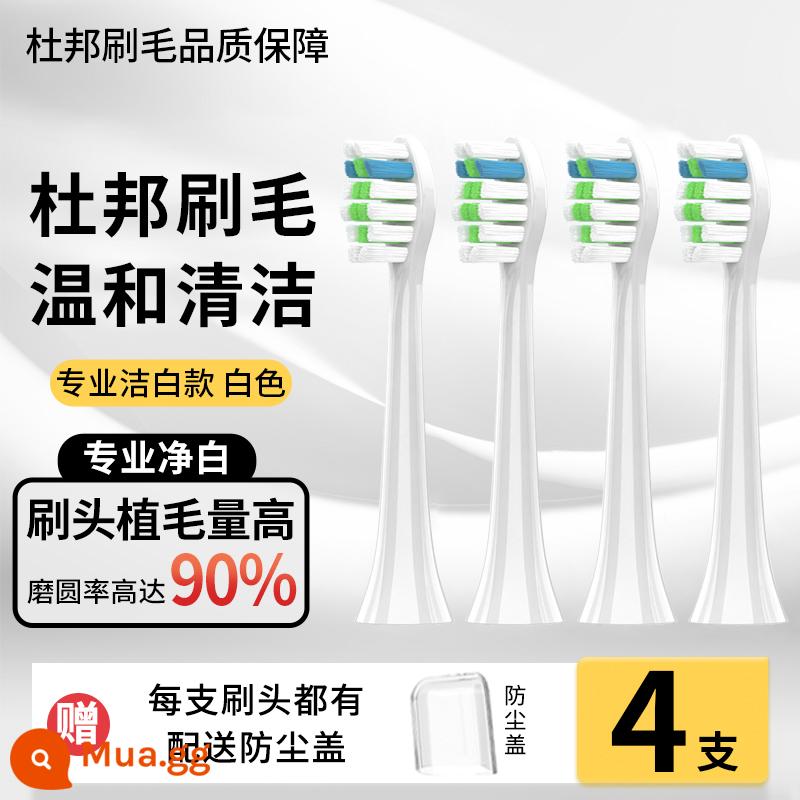 Thích hợp cho bàn chải đánh răng điện Đầu bàn chải LMN của Đức L1L2L1-TZ đầu bàn chải màu trắng chắc chắn Đầu bàn chải thay thế đa năng Curtis - [Mẫu trắng chuyên nghiệp] Trắng 4 múi