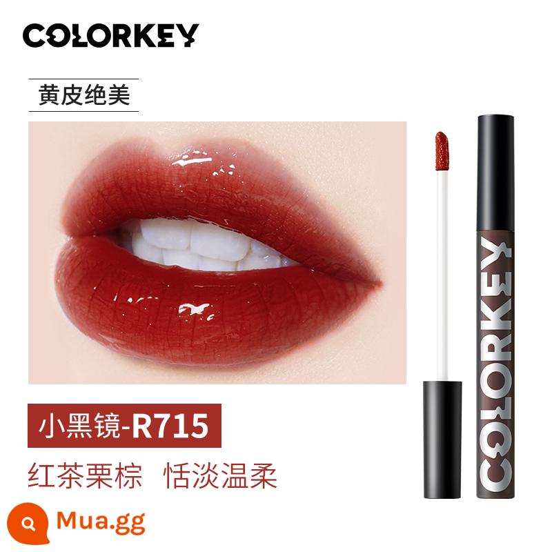 Colorkey son bóng Kelaqi air matte son môi mới son bùn son sương nữ chính hãng Ke Keqila 443 - R715 trà đen nâu hạt dẻ