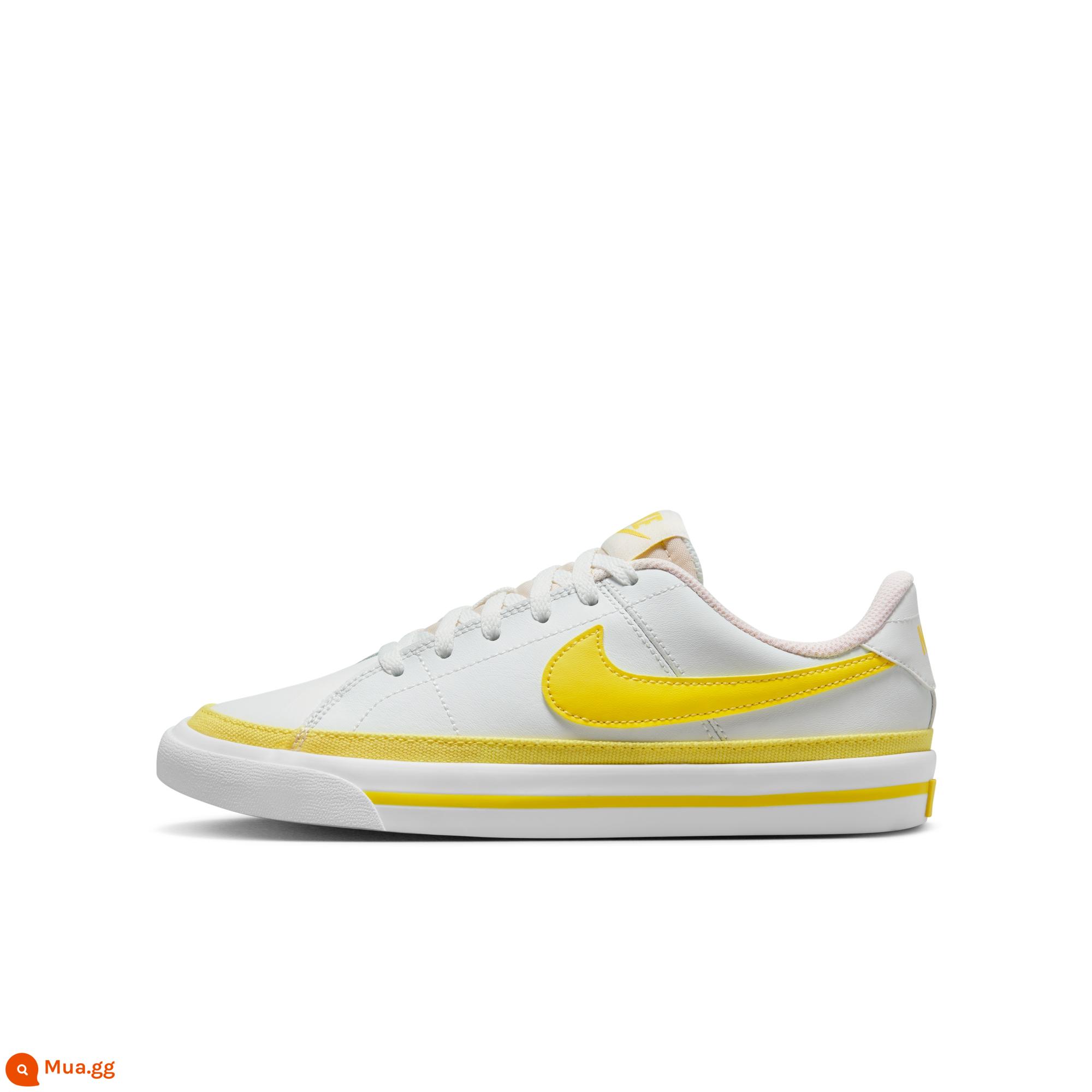 NIKE OUTLETS Official Giày thể thao Nike Court Legacy (GS) Big Kids DA5380 - Đỉnh núi 119 trắng/opit vàng/trắng