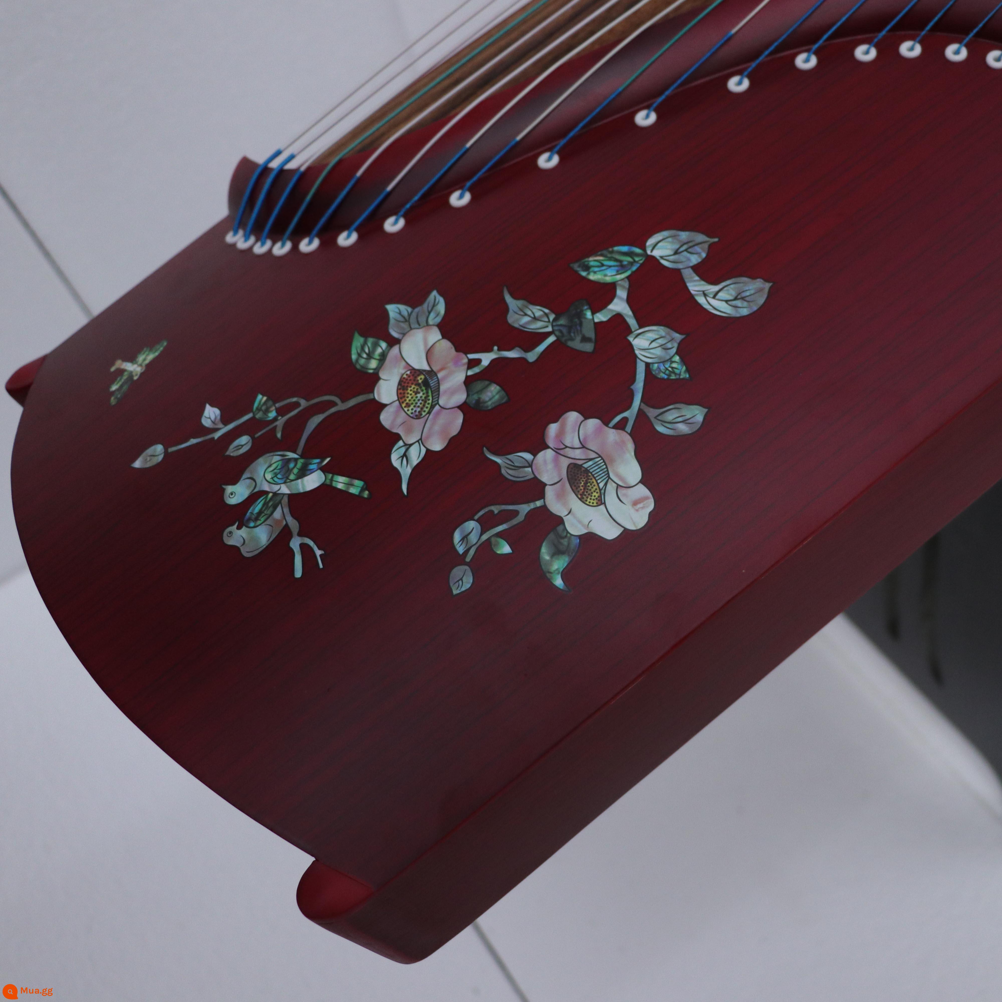 Đàn guzheng 163 mới dành cho người mới bắt đầu tham gia nhà sản xuất gỗ mun guzheng nhỏ cầm tay 125cm cấp thứ mười - Chương 163: Chim và hoa đỏ