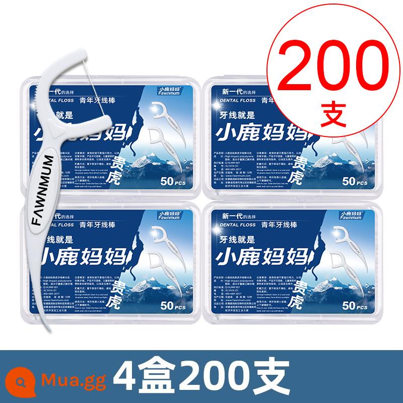 Hươu Mẹ Siêu Mịn Chỉ Nha Khoa An Toàn Gia Đình Để Làm Sạch Và Nhặt Di Động Dùng Một Lần Chỉ Nha Khoa Gậy 1000 miễn Phí Vận Chuyển - 4 hộp 200 cái