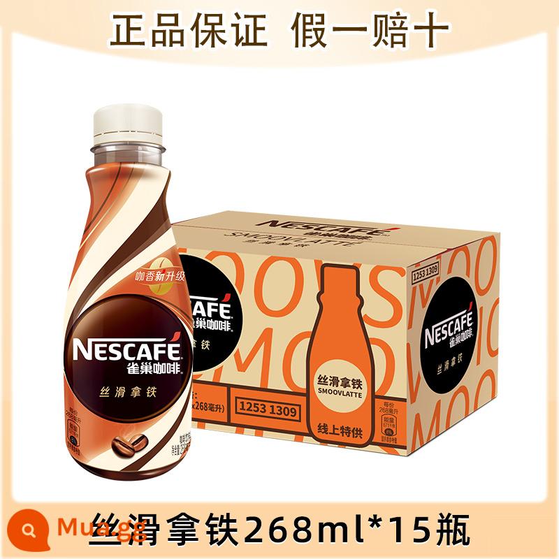 Cà phê pha sẵn matcha latte mượt đóng chai Nescafe 268ml sảng khoái hàng đầu chính thức của cửa hàng hàng đầu - Silky latte 268ml*15 chai nguyên hộp