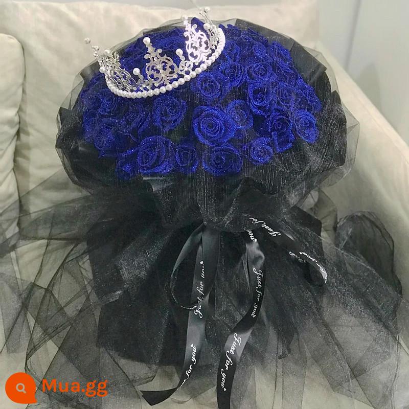 National Blue Demon Girl Blue Rose Bouquet Gift Box Flower Express Cùng thành phố Quảng Châu Hàng Châu Thượng Hải Nam Kinh Hợp Phì Store - Bầu trời tình yêu (33 bông hoa bùa xanh)