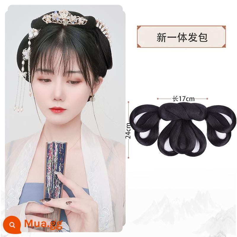 Túi đựng tóc giả Hanfu phong cách cổ xưa, phụ kiện tóc búi Changgexing một mảnh, trang phục cổ xưa của phụ nữ túi xoắn sừng tròn tạo kiểu COS - Gia công phần mềm tích hợp mới