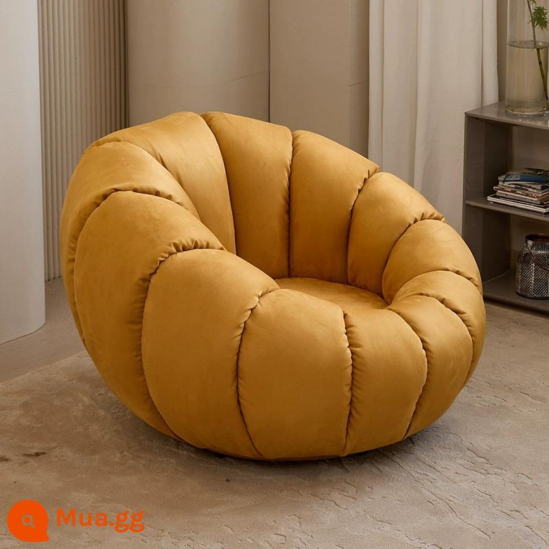 Sofa Lười Bí Ngô Ghế Tất Nam Đơn Thịt Cừu Nhung Phòng Ngủ Dễ Thương Ban Công Cổ Bắc Âu Ghế Sofa Nhỏ - Màu cam (da lộn) có thể xoay được